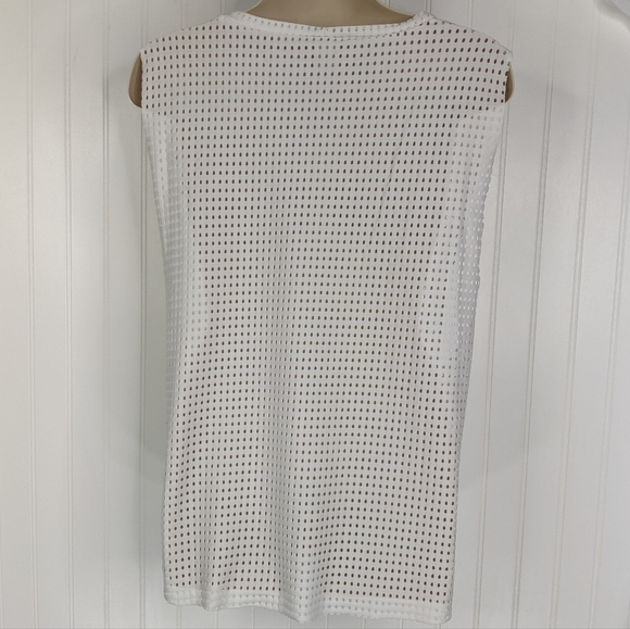 ONZIE Molly White Mesh Drop Arm Tank Sz S/M - Picture 10 of 14